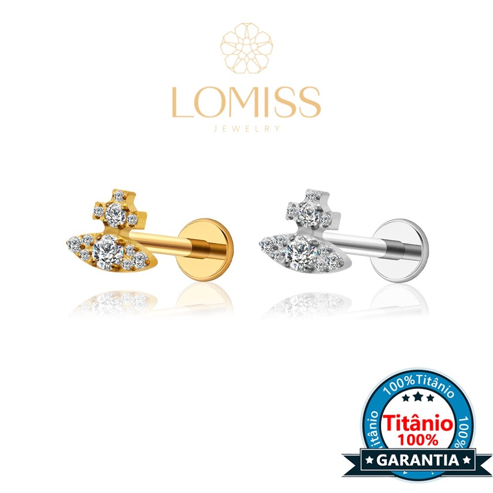 Piercing Labret Titânio Cruz & Olho Com Zircônia Cravejada Para Orelha Lábio Helix Tragus Conch Cartilagem Nariz Boca em Oferta na Shopee