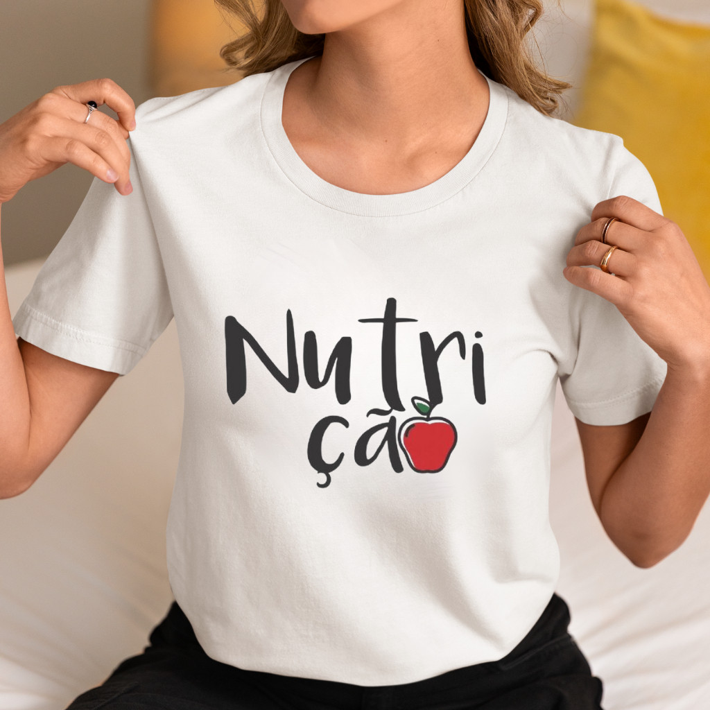 Camisetas Nutrição Nutricionista Uniforme Profissão Faculdade T-Shirt 100% Algodão Premium Variadas