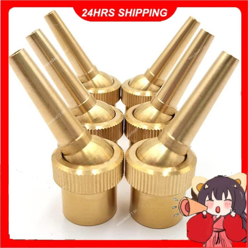 6pcs 1/2 Polegada DN15 Bocal De Fonte De Latão Direção Ajustável Jet Water SprayHead Para Uso Em Paisagismo