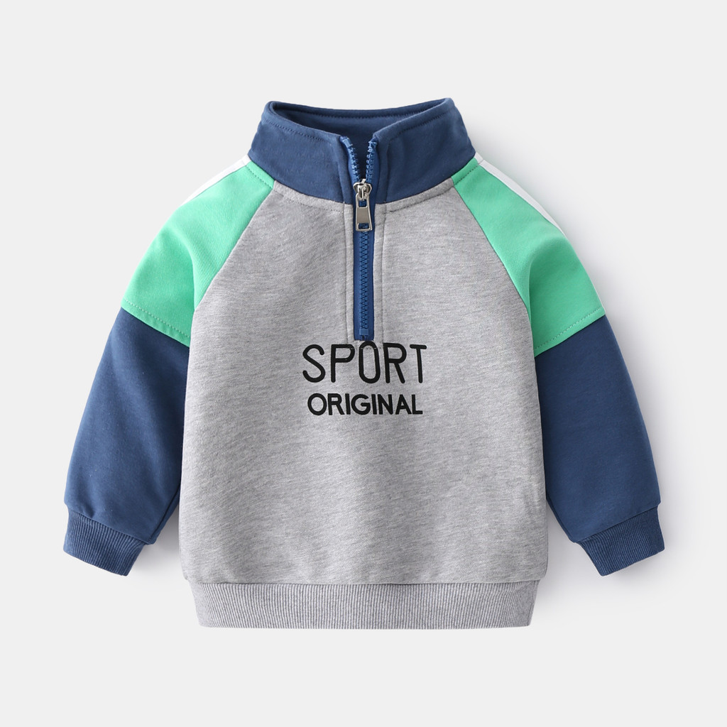 Meninos pulôver moletom 2026 primavera outono médio pequeno crianças novo estilo de manga comprida camiseta puro algodão