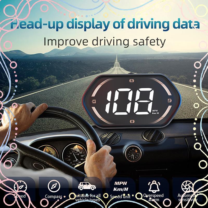 BUD USB Car HUD Head Display Velocímetro Digital Medidor De Velocidade GPS KMH MPH Dispaly Para Tru Motocicleta Acessóri