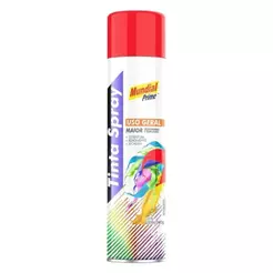 Tinta Spray Mundial Prime Uso Geral Vermelho 400ml