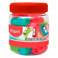 Apontador Maped 1 Furo Cores Vivas Pote - Embalagem com 25 Unidades