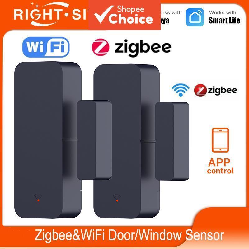 Zigbee Porta Janela Sensor De Segurança Alarme Magnético Vida Inteligente Compatível Com Tuya Alexa Google Casa 1Pc