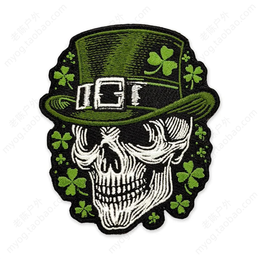 Pronto estoque americano PDW Saint Paddy's Day 2026 Braçadeira de caveira do Dia de São Paddy