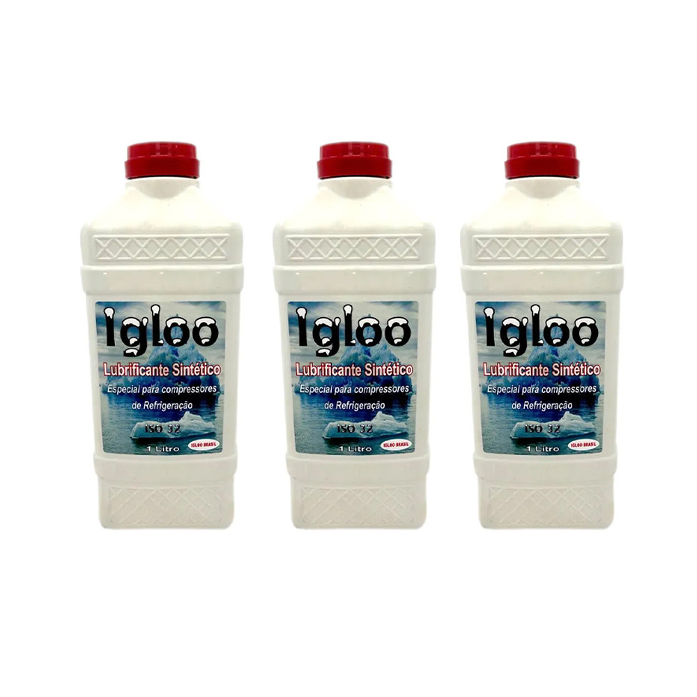 3 Óleo Refrigeração Sintético Igloo R134, R-22, R-404 E R600