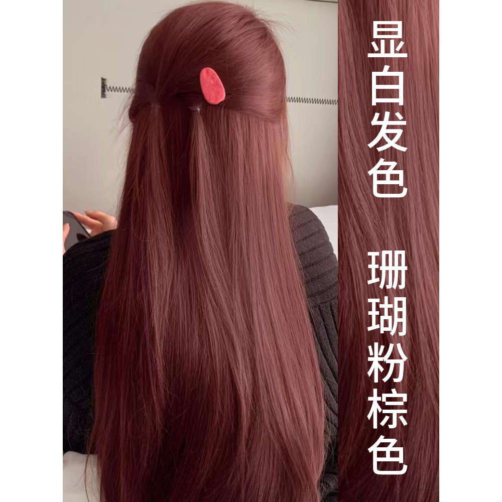Coral rosa marrom tintura de cabelo creme planta feminina genuíno puro 2025 cor Popular tintura de cabelo Natural não ir