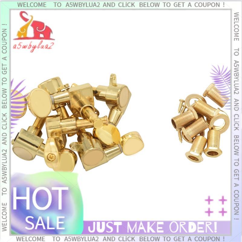 6 Pegs De Afinação De Guitarra VERROUILLAGE Tuner Toca Cordas Botão 3L + Dourado