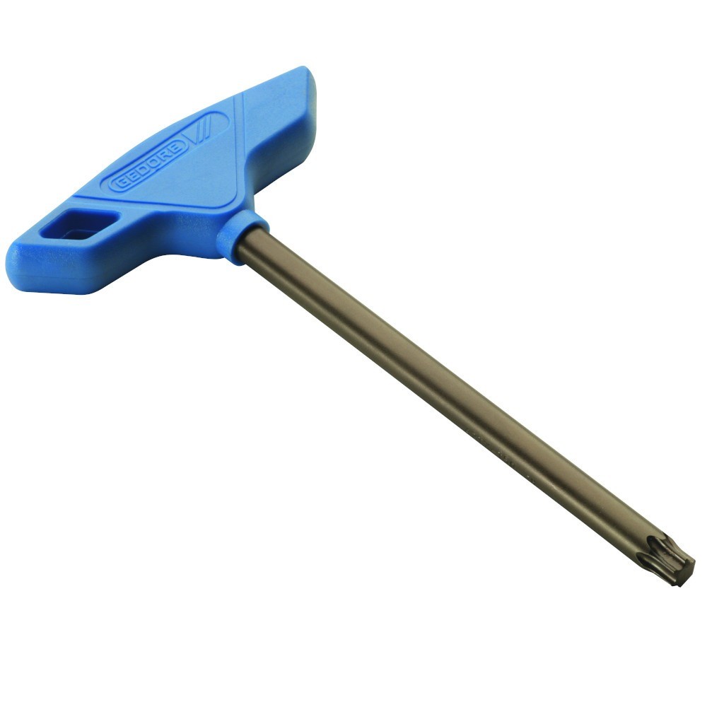 Chave hexalobular com cabo T15 Aço cromo-vanádio 42TX-T15 - Gedore