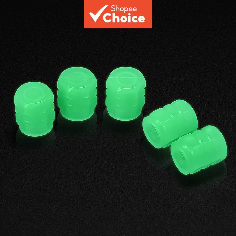 Tampas De Haste De Válvula Fluorescente Que Brilham No Escuro – Iluminação Noturna Para Carro , Motocicleta , Bicicleta