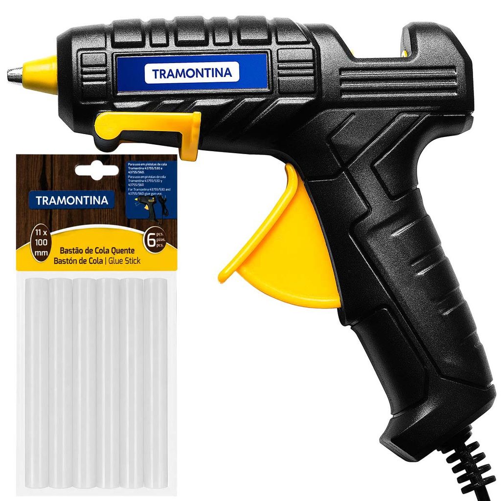 Pistola de Cola Quente Bivolt 25-100W Com 06 Bastões 11mm - Tramontina