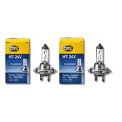 Par Lampada H7 24V 70W Branca Farol Hella