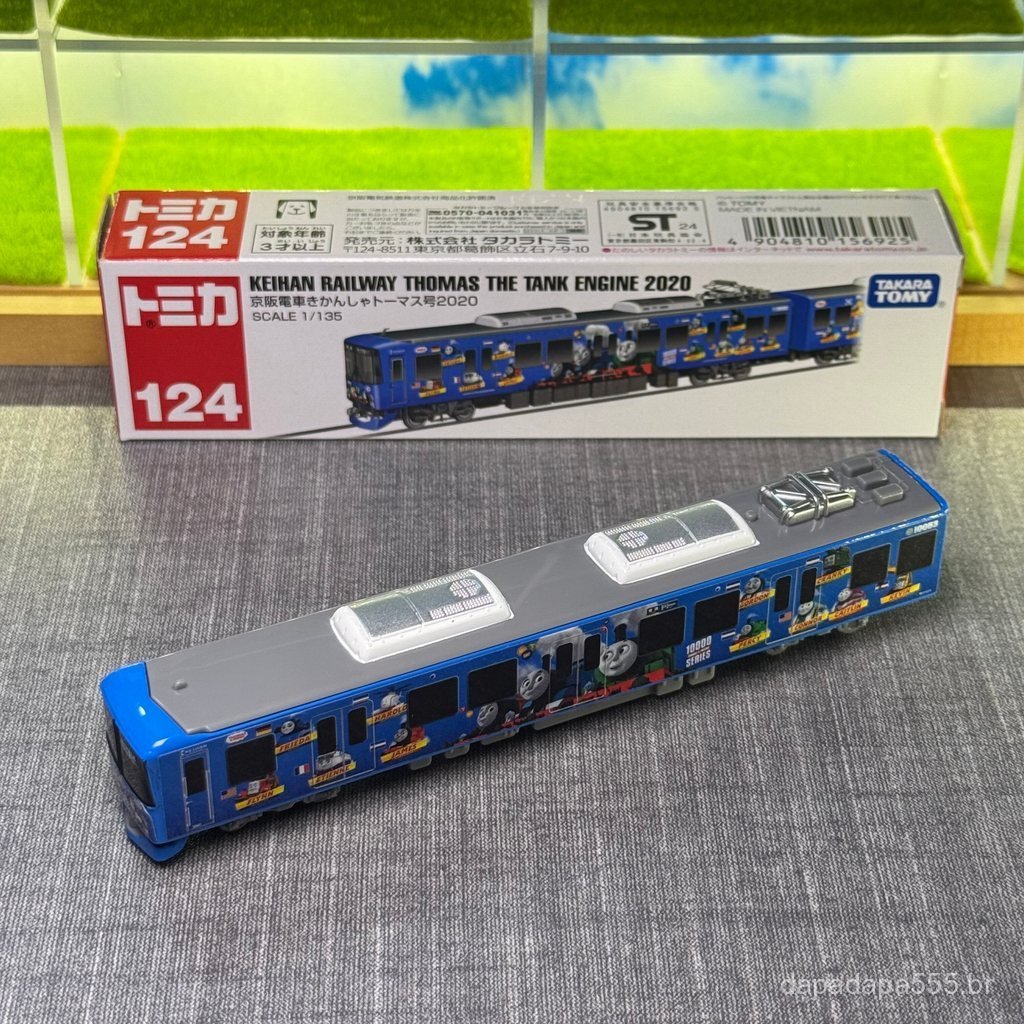 Nova versão japonesa TOMY Tomica, modelo de carro de liga metálica nº 124, Thomas the Train 2025, brinquedo do Trem Elét