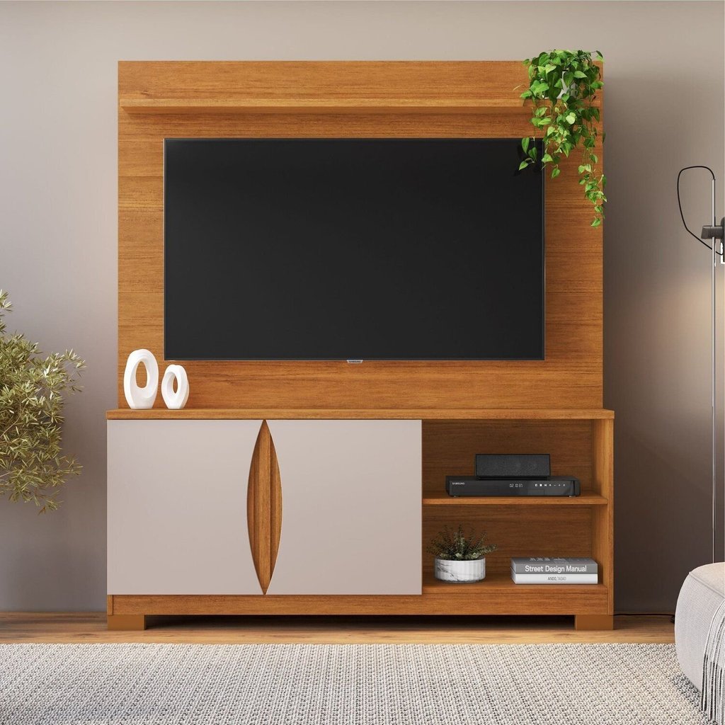 Estante para TV e Home Theater até 55 Polegadas MDF 136,5CMX183,5cm União Candian Marrom