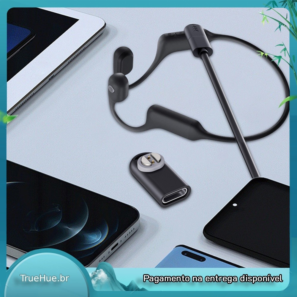 1 PC Adaptador De Carregamento Magnético Fone De Ouvido USB Tipo C Conversor Para Haylou PurFree BC01