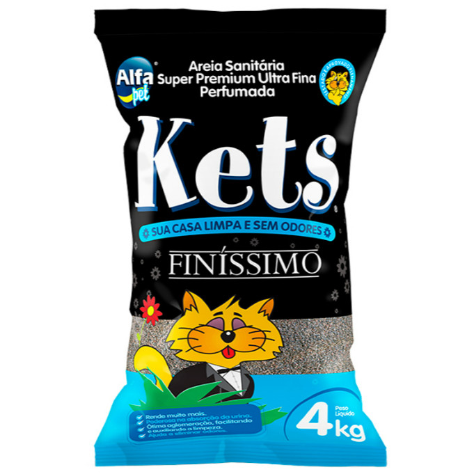 Areia Higiênica Kets Para Gatos Finissimo - 4kg