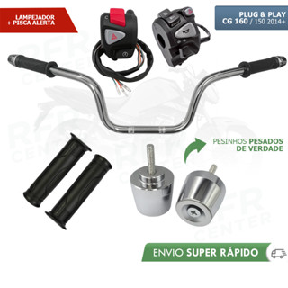 Kit Guidão Cargo Pesinhos Pcx Punho Cb 500 + Punho NC 750 Adaptado Para Titan 160 150 2014+ em Oferta na Shopee