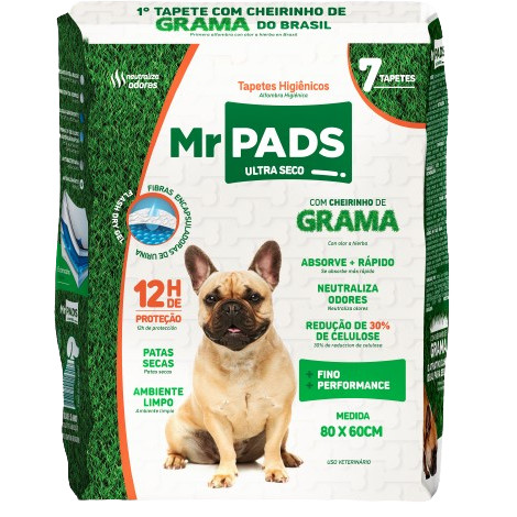 Tapete Higiênico Cheirinho Grama 7un Mr Pads