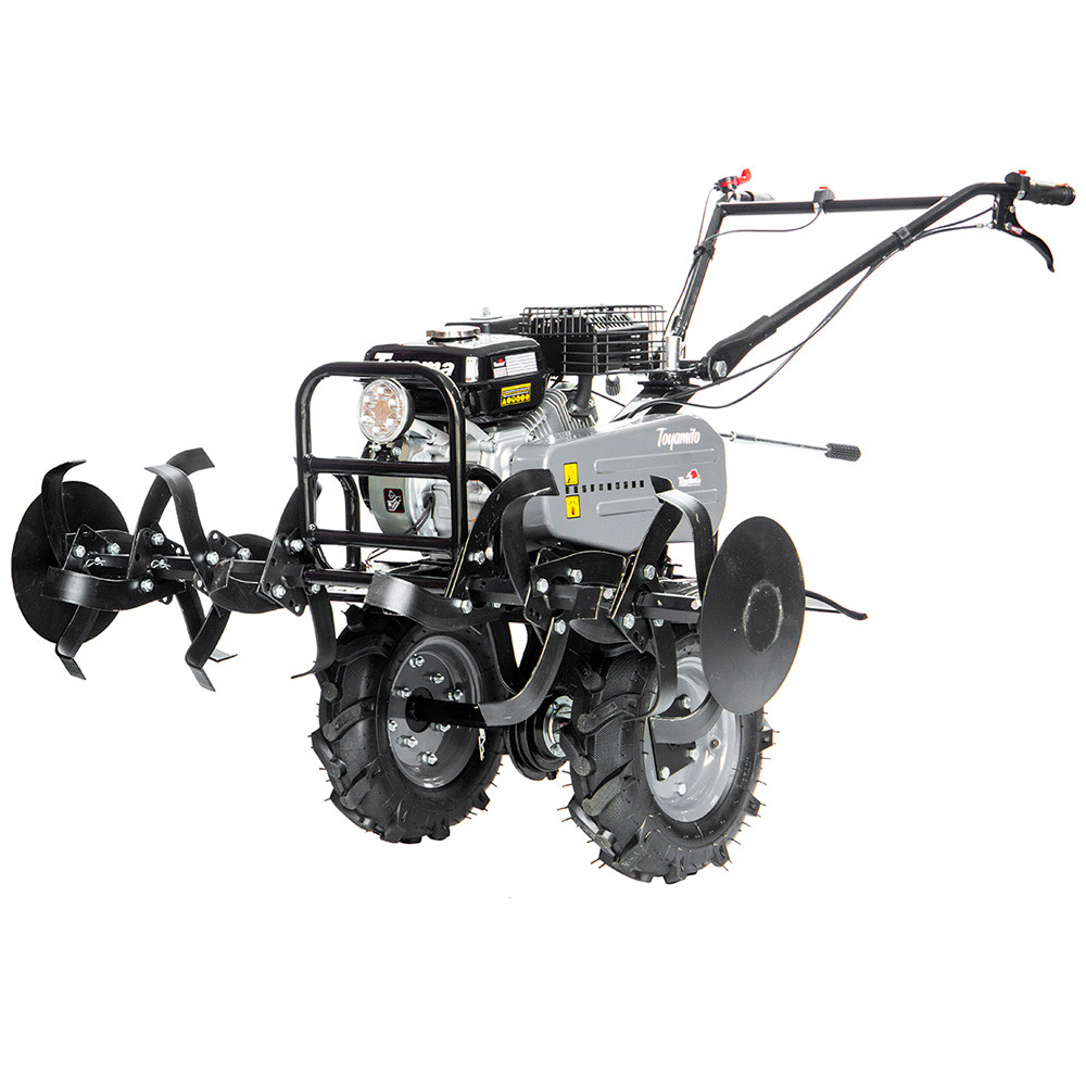 MotoCultivador a Gasolina Toyama de 212cc 7HP de 3600RPM Acompanha Rodas 4 Tempos Farol Dianteiro em Oferta na Shopee