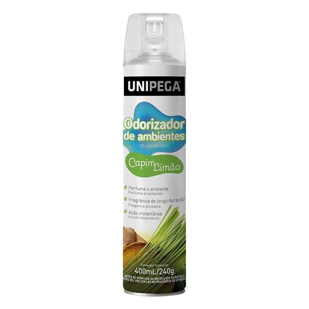 ODORIZANTE (SPRAY) CAPIM LIMAO 400ML/240G UNIPEGA ODORIZANTE BOM AR CHEIRINHO AROMATIZADOR