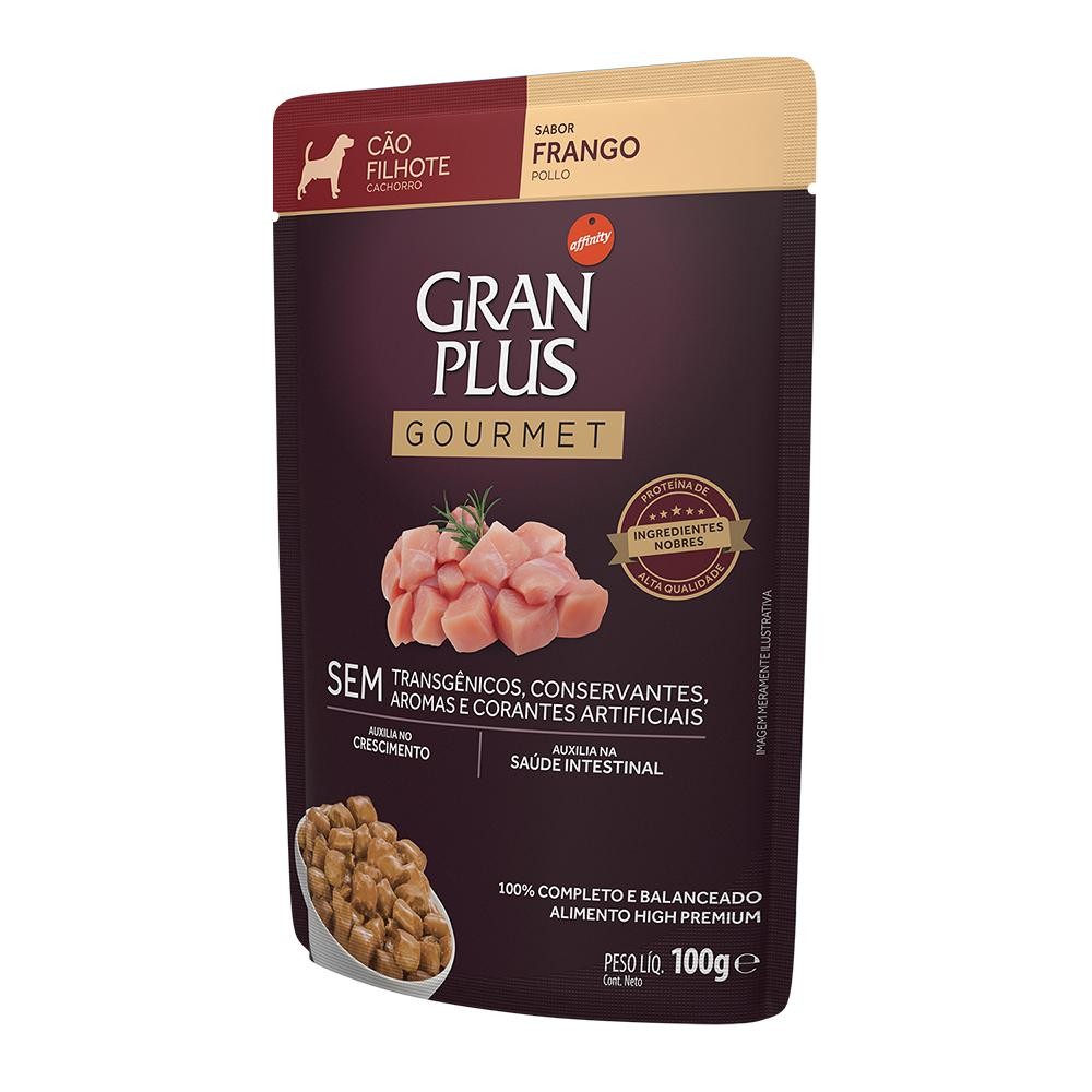 Ração Úmida Sachê Granplus Gourmet Frango Para Cães Filhotes em Oferta na Shopee