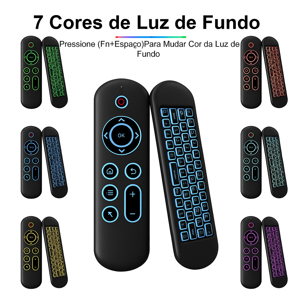 Controle Remoto Air Mouse 2.4G Para Tv/Pc Teclado com comando de Voz Bluetooth LE-7678 em Oferta na Shopee