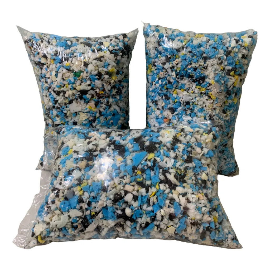 FLOCOS ESPUMA 05KG ENCHIMENT0 ALMOFADAS TRAVESSEIROS PUFF CAMA COLCHAO CABECEIRAS COLCHONETE OUTROS MÓVEIS IMAGINAÇÃO.