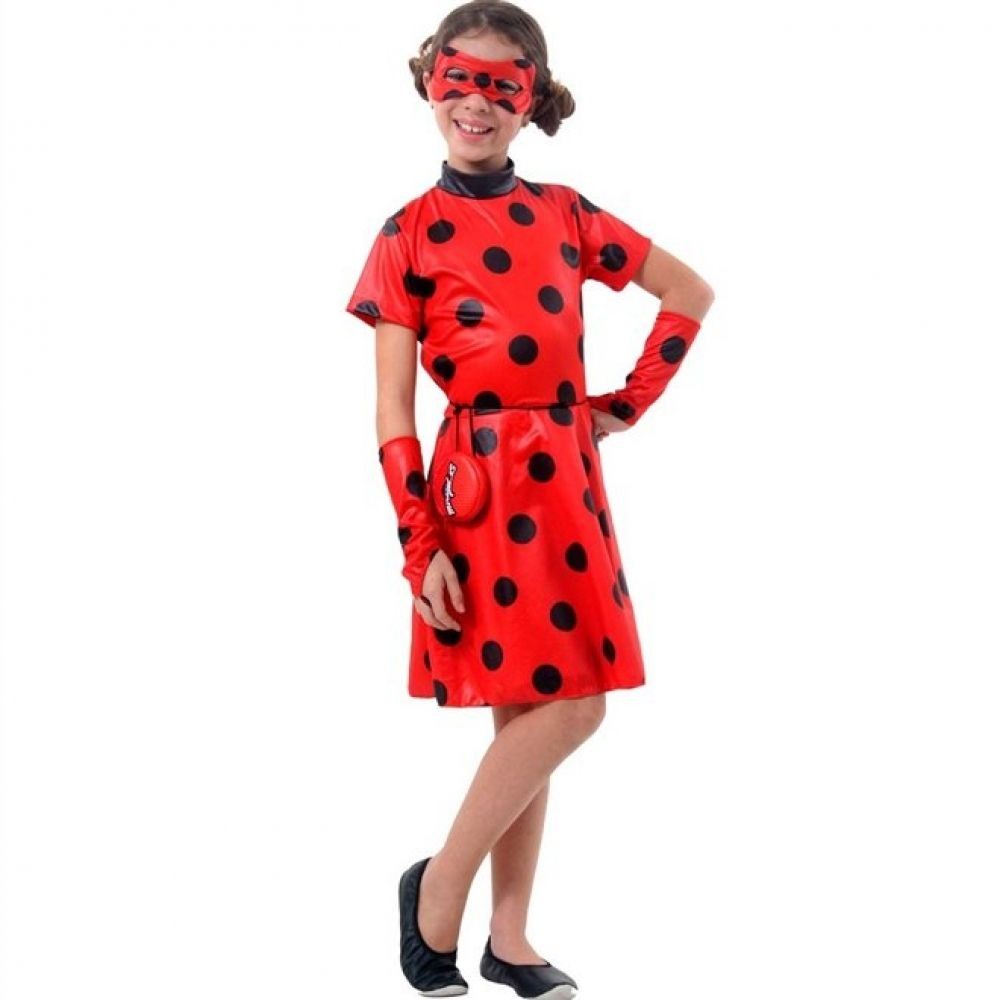 Fantasia Ladybug Vestido Luxo Infantil Sulamericana