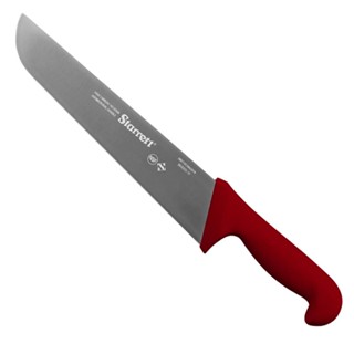 Faca de Carne Para Refile Aéreo Lâmina Reta Larga 10'' Com Cabo Vermelho (BKR203-10) - Starrett em Oferta na Shopee