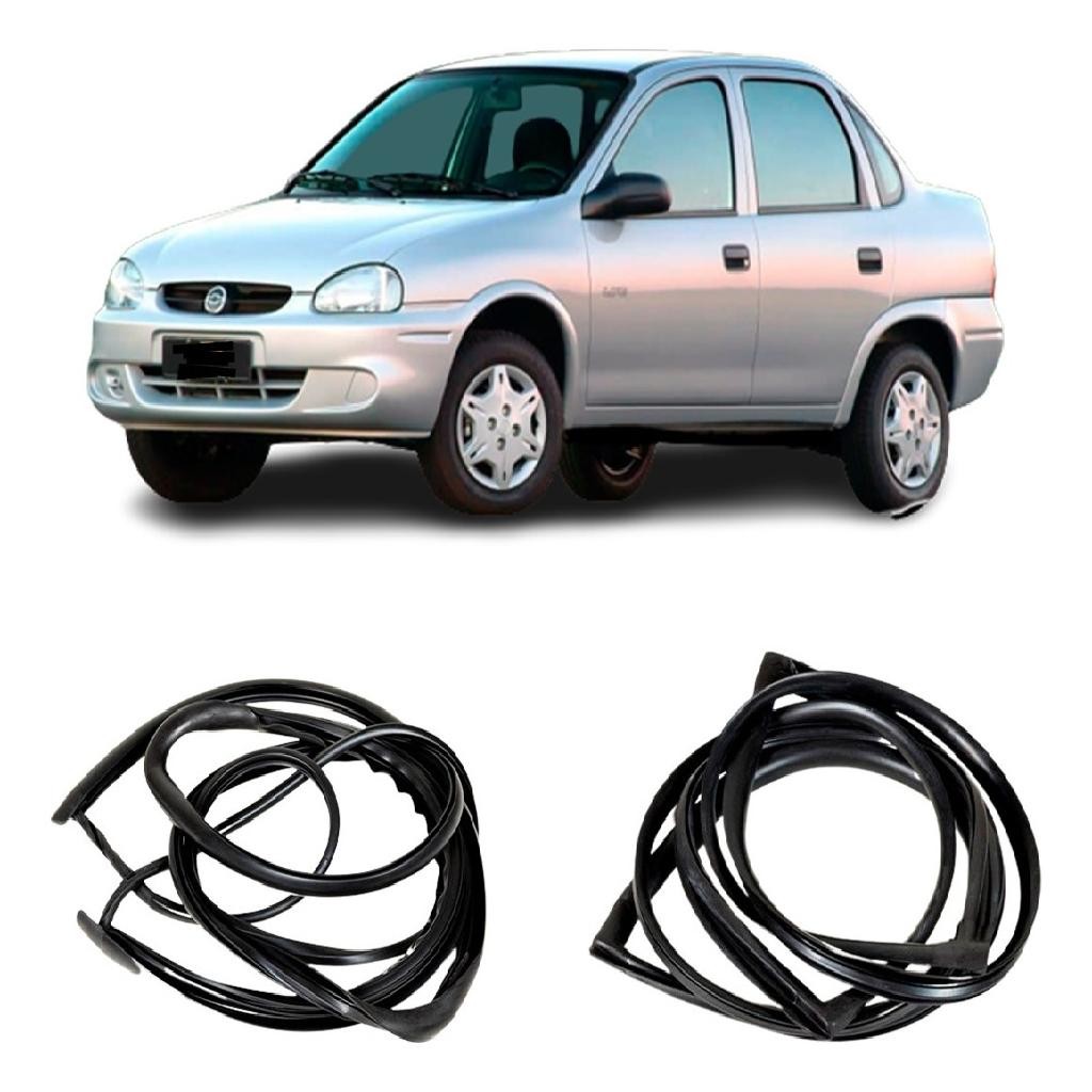Kit Borracha Vidro Dianteiro E Traseiro Corsa Sedan Classic em Oferta na Shopee