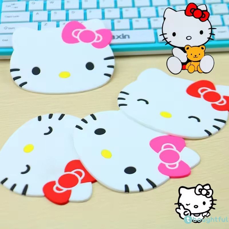 Porta-copos De Desenho Animado Da Hello Kitty, Com Isolamento Térmico, Fofo, Anime, Anti-escaldante, Decoração, Presente