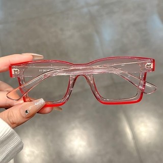 Óculos de sol, modelo quadrado, lentes transparentes, cores vibrantes, óculos de cosplay, óculos decorativos, óculos par