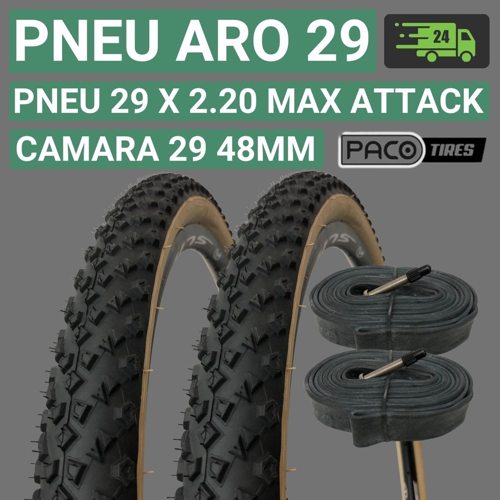 Pneu Aro 29 Pneu Bicicleta Aro 29 Pneu Mtb Aro 29 Max Attack Sri-96 Kit e Sem Câmaras — R$ 48,00 em Shopee