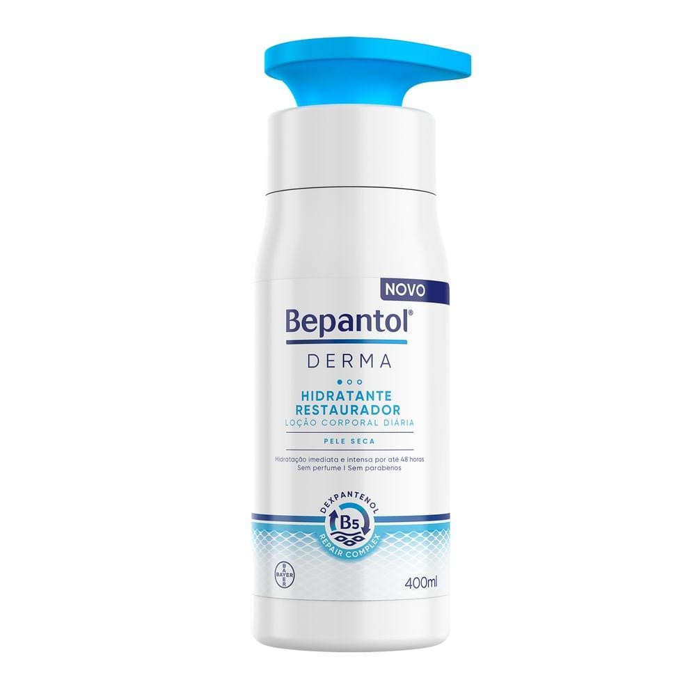 LOÇÃO CORPORAL BEPANTOL DERMA HIDRATANTE RESTAURADOR PELE SECA 400ML em Oferta na Shopee