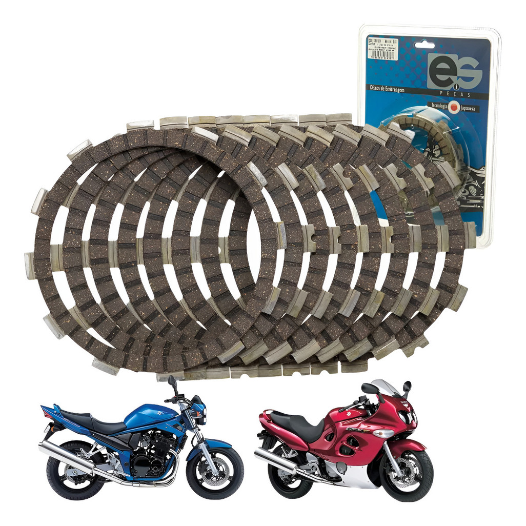 Discos De Embreagem Jogo Gsf 650 Bandit 05/06 Gsx 750f Eis
