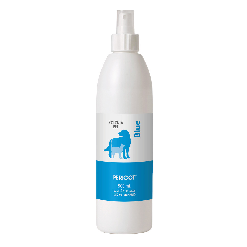 Perfume Alta Fixação Colônia Blue Profissional Perigot 500ml para Cães e Gatos