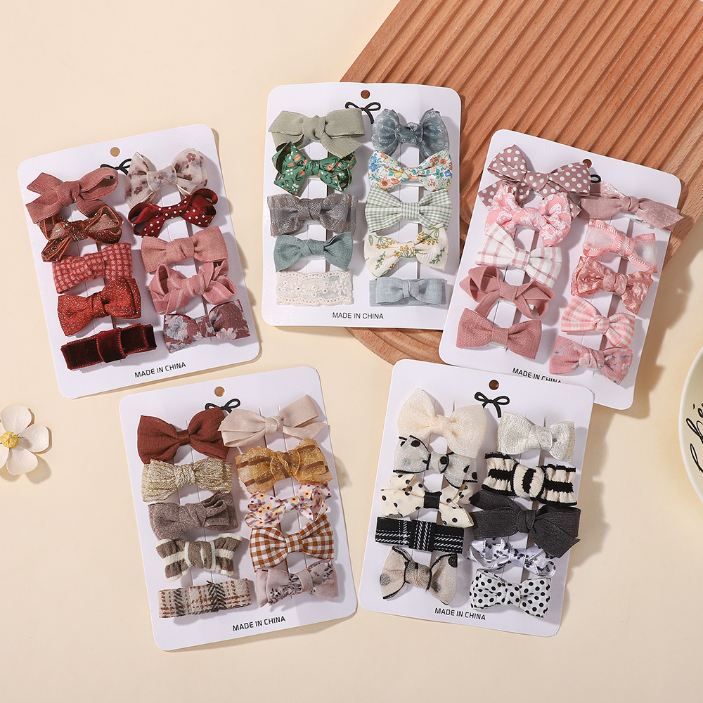 10 Pçs Bonito Bebê Hairpin Para Meninas Impressão Fita Barrette Crianças Pequeno Grampo De Cabelo Grampos Algodão Arco A em Oferta na Shopee