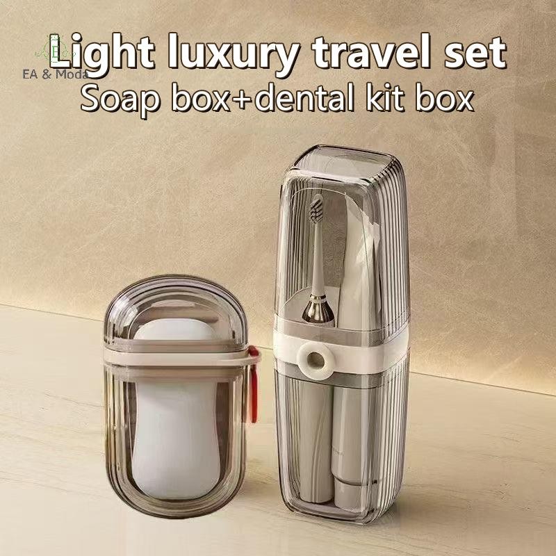 EA & Moda 1 Conjunto De Caixa De Sabão De Plástico Portátil Armazenamento De Escova De Dentes Para Recipiente De Viagem em Oferta na Shopee