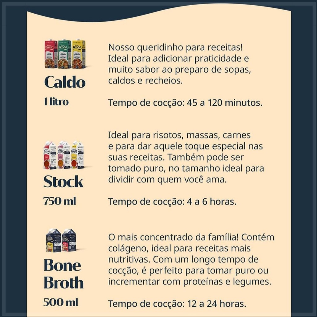 Detalhes do Caldo Stock de Carne, Galinha ou Suíno Natural 750ml Vero Brodo