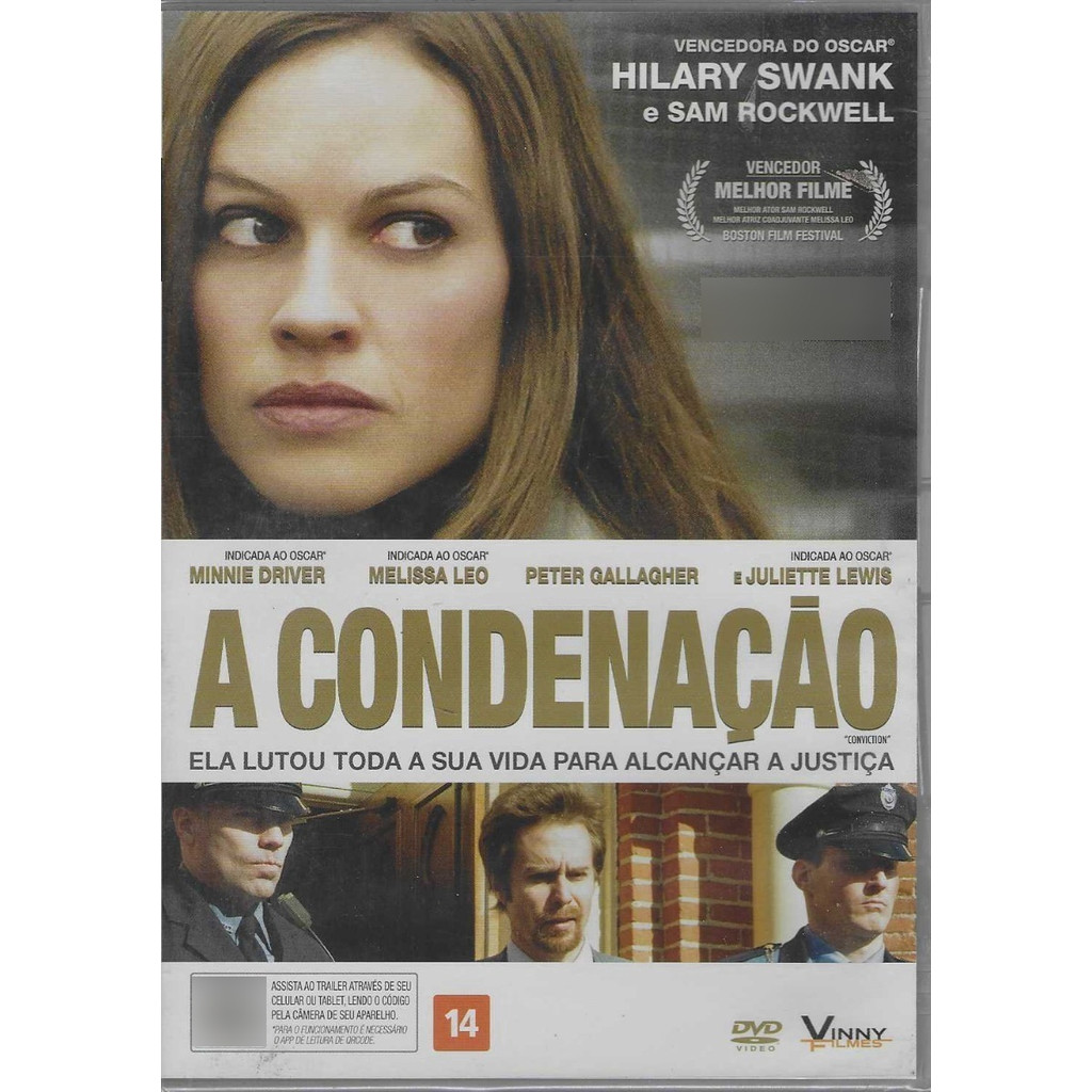 Dvd - A Condenação - Hilary Swank Sam Rockwell - Lacrado