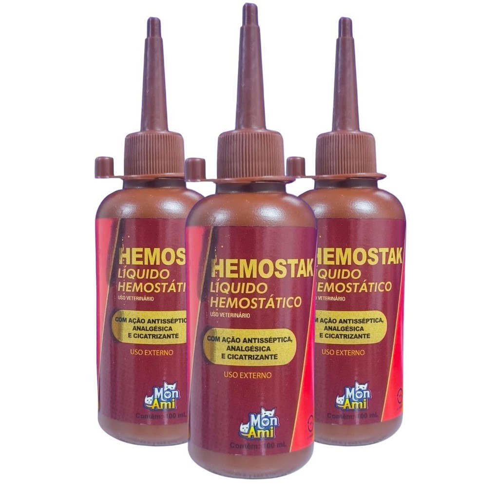 3 Hemostak Iodo Hemostático Mon Ami - 100mL em Oferta na Shopee