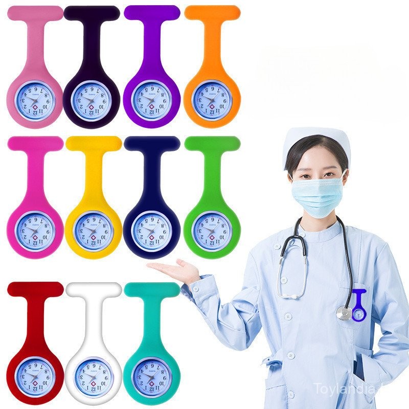 Pulseira de Relógio de Silicone Unissex para Médicos/Enfermagem, Múltiplas Cores, Lapela X8IE em Oferta na Shopee