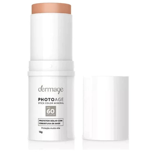 Protetor Solar Facial Dermage FPS 60 Photoage Mineral Color Nude 16g Stick