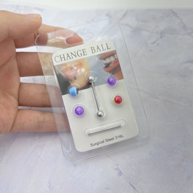 Kit Piercings para Língua em Aço Cirúrgico em Oferta na Shopee
