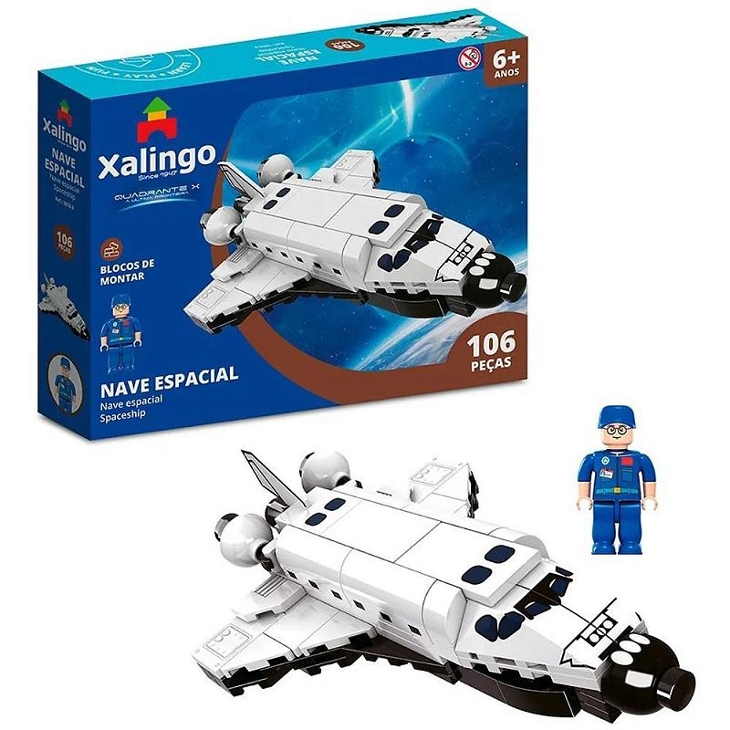 Brinquedo para Montar Quadrante X Nave Espacial 106 Peças Xalingo