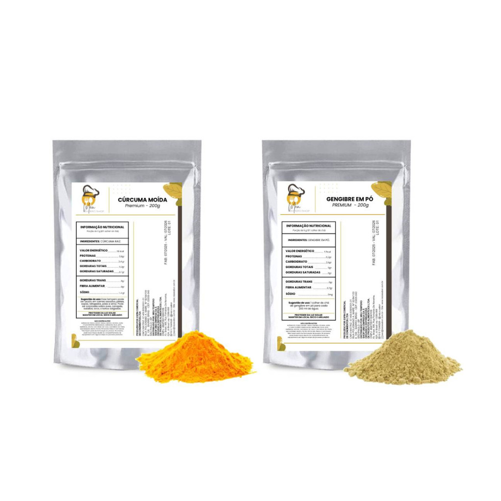 Kit de Especiarias: Cúrcuma e Gengibre