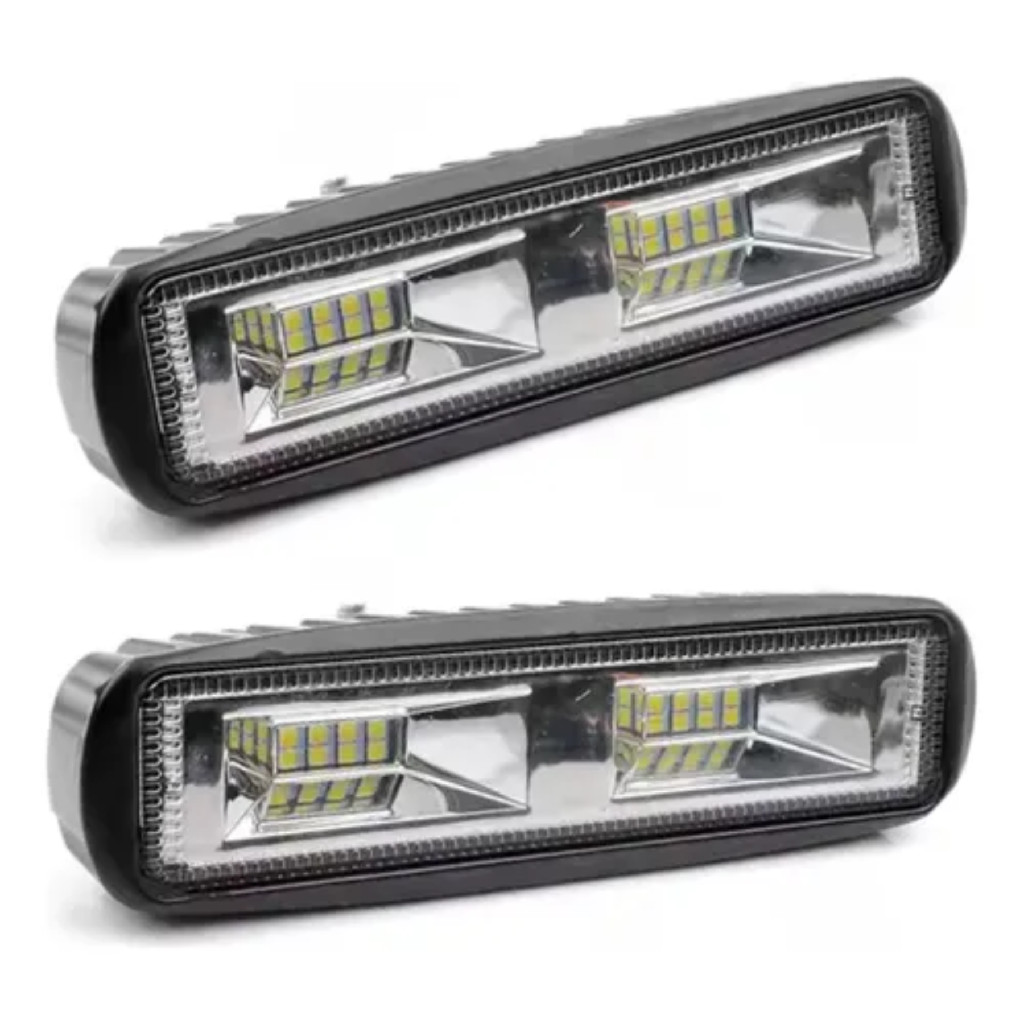 2 Farois Milha Led Auxiliar Retangular 48w Flood Strobo em Oferta na Shopee