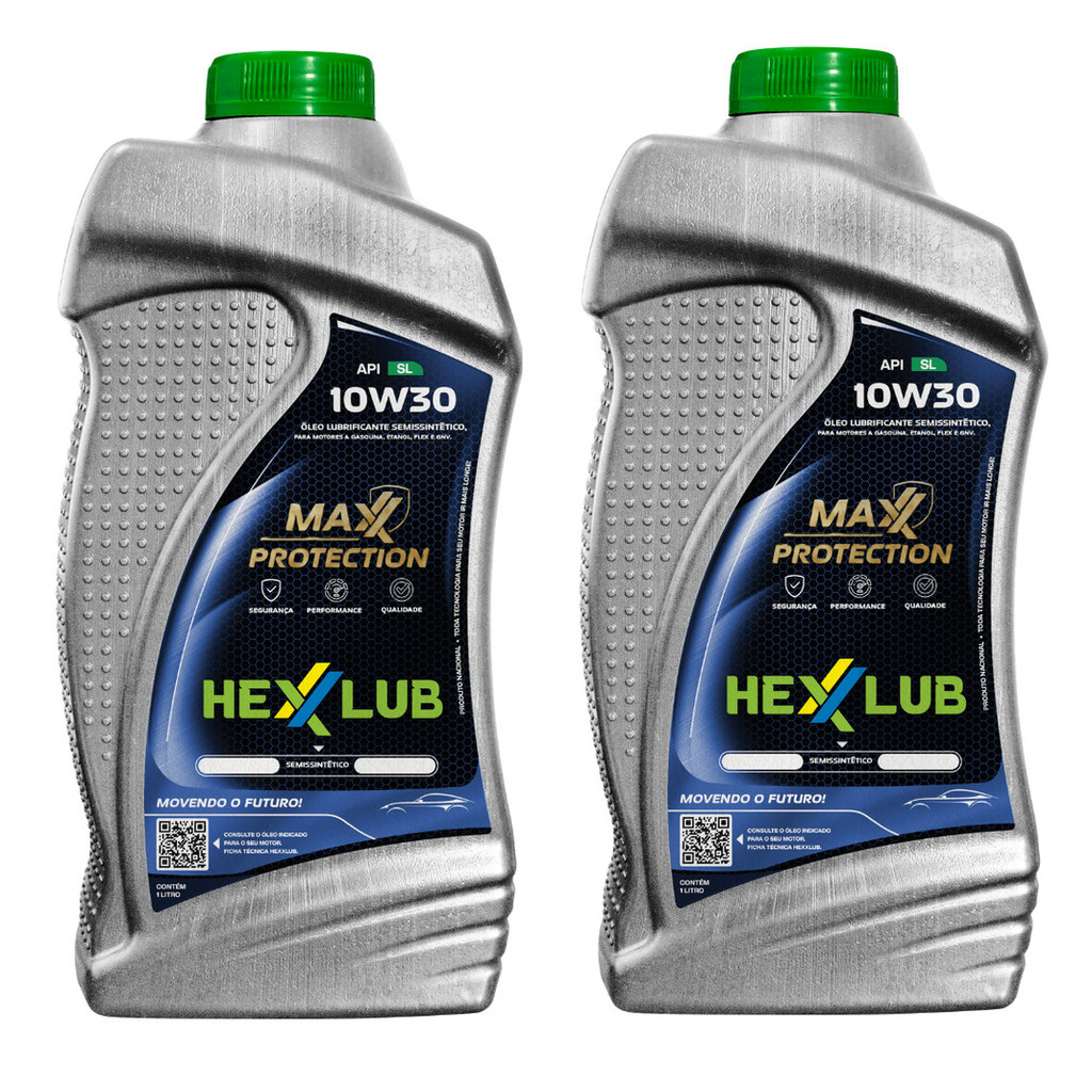 KIT 2 OLEO HEXXLUB 4T 10W30 SL SEMI SINTÉTICO em Oferta na Shopee