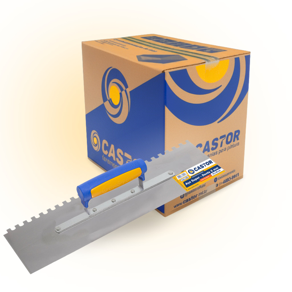 Caixa c/ 6 Desemp. aço 12x40cm Dentada 8mm Cabo fechado - Castor