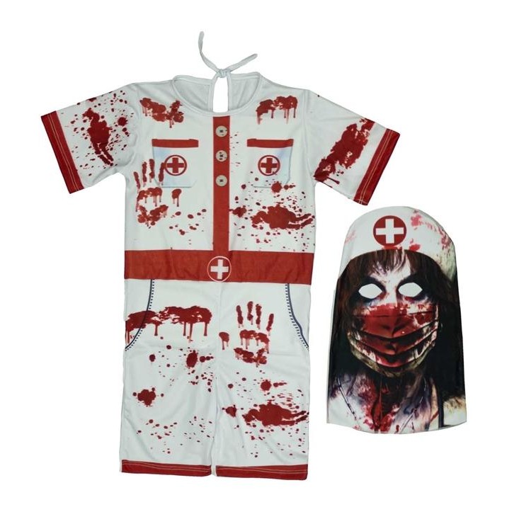 Fantasia Zumbi Infantil Enfermeira de Halloween Feminina em Oferta na Shopee